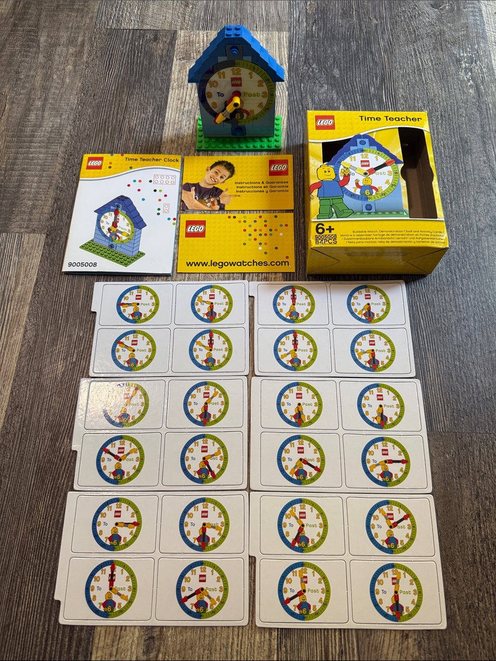 LEGO Time Teacher Constructible Clock Activity W/24 Cards 9005008 No Watch